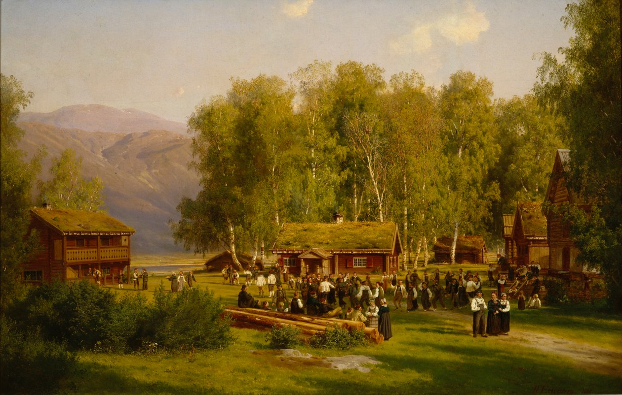 Midzomerfeest door Johan Fredrik Eckersberg