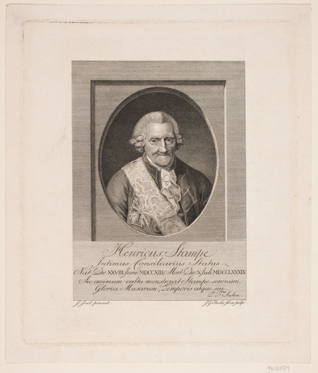Henrik Stampe door Johan Georg Preisler