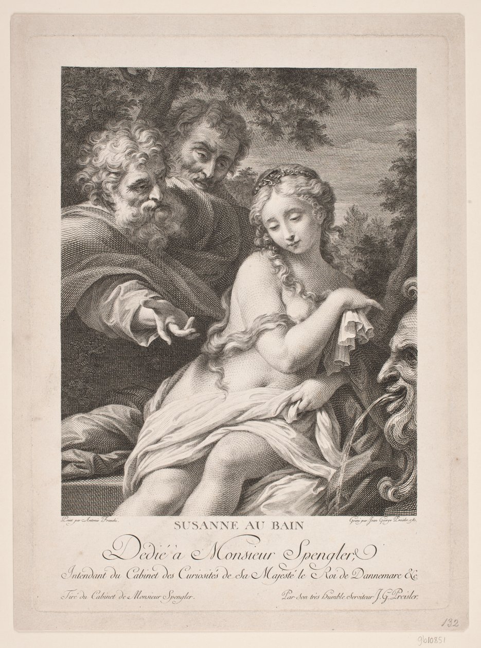 Susanne in bad door Johan Georg Preisler