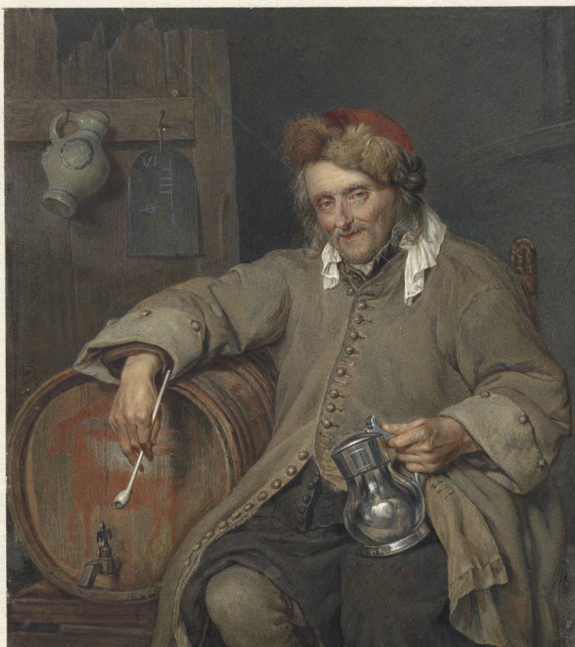 De oude drinker door Johan Heinrich Neuman