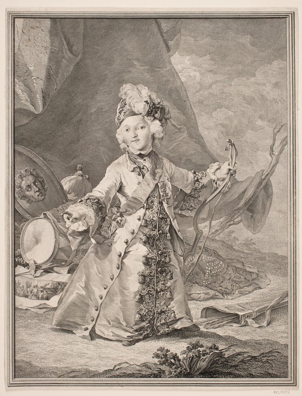 Christian VII als kind door Johan Martin Preisler