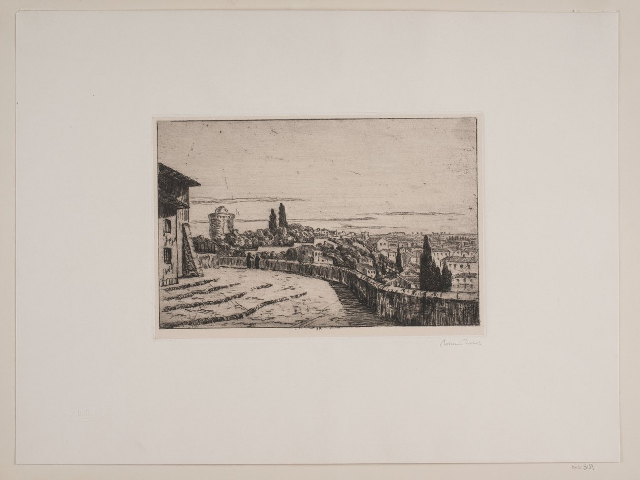 Uitzicht over Rome vanaf de Janiculum-heuvel door Johan Rohde