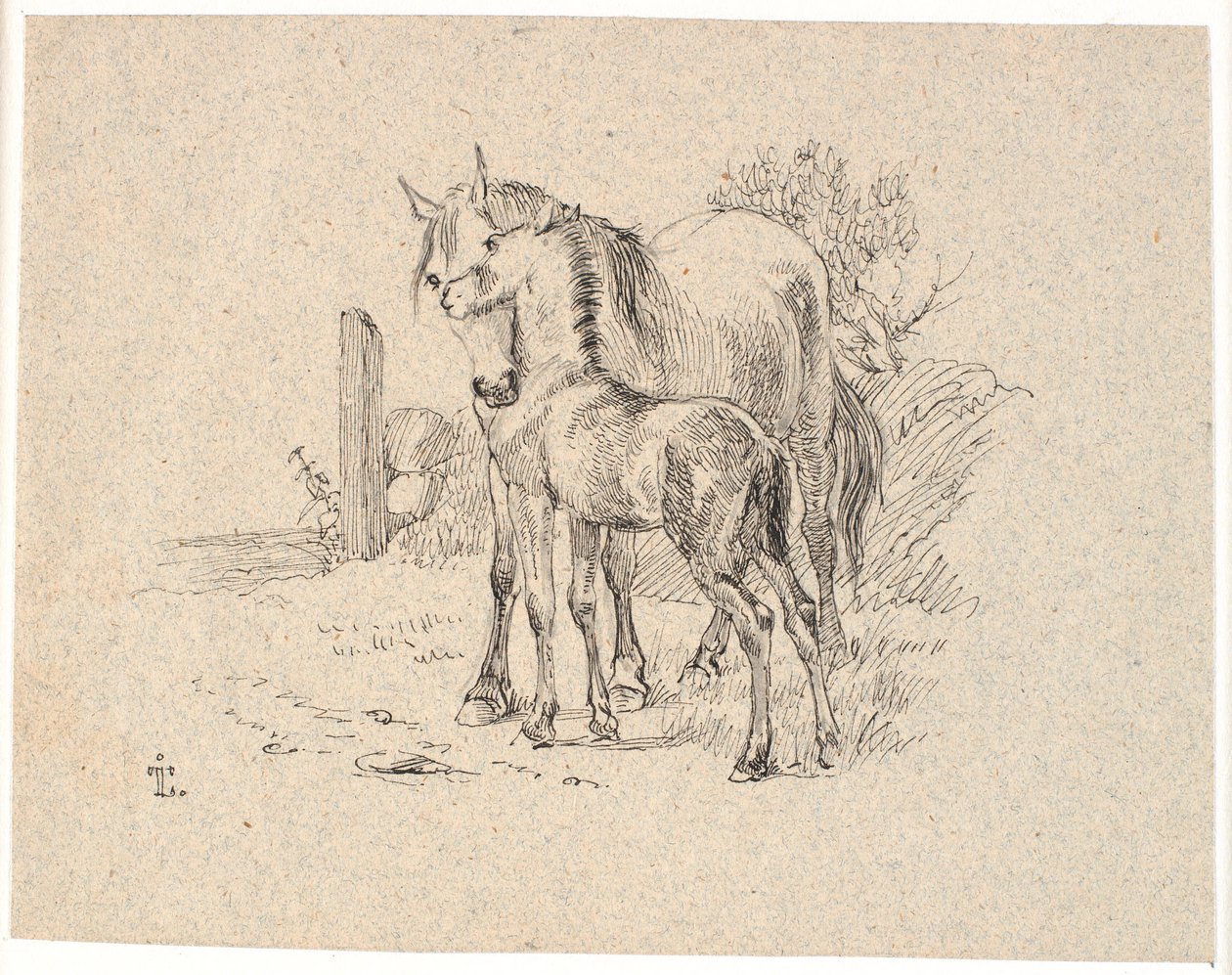 Het paard en het veulen door Johan Thomas Lundbye