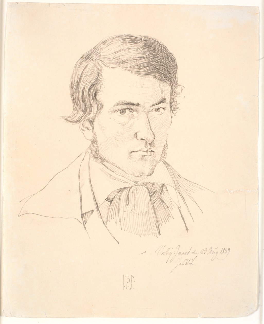 Zelfportret door Johan Thomas Lundbye