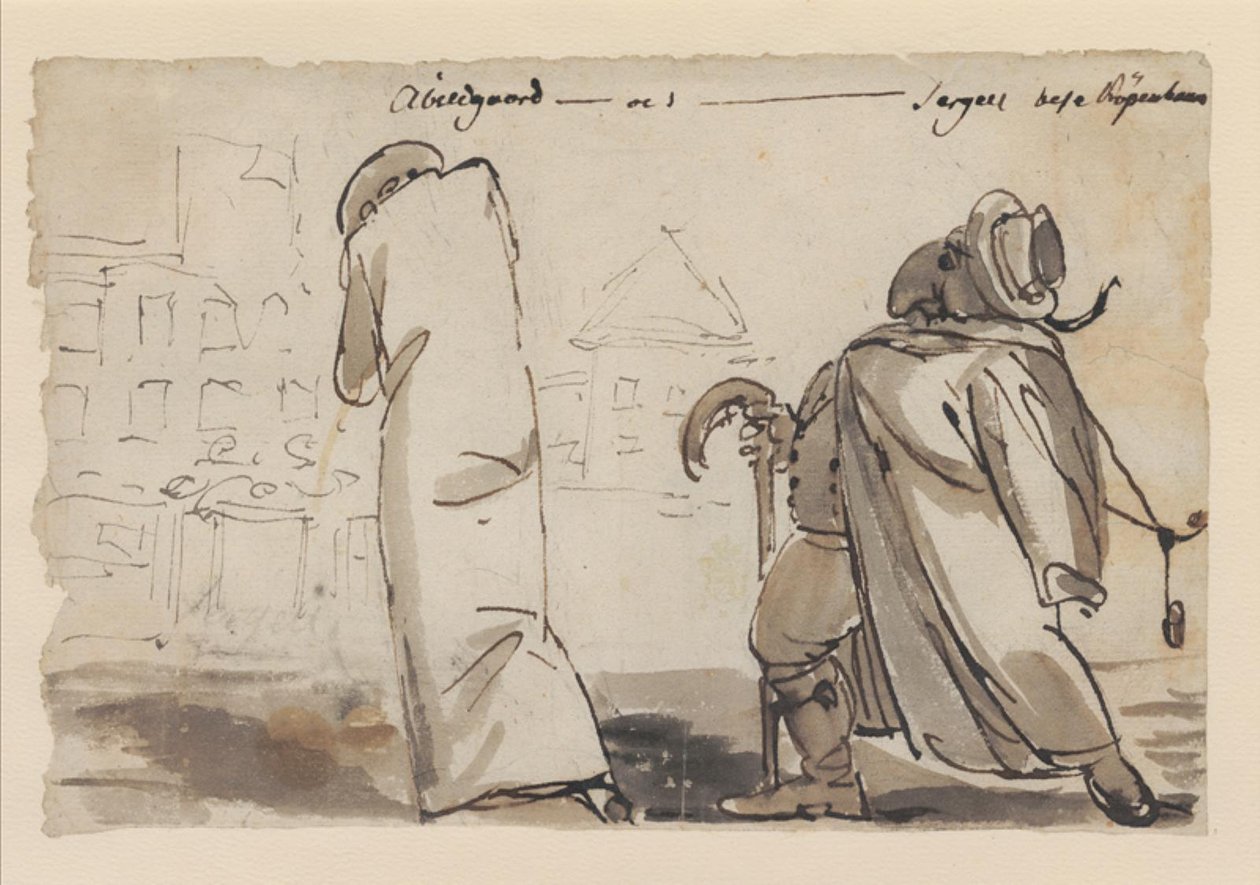 "Abildgaard en Sergell bezoeken Kopenhagen" door Johan Tobias Sergel
