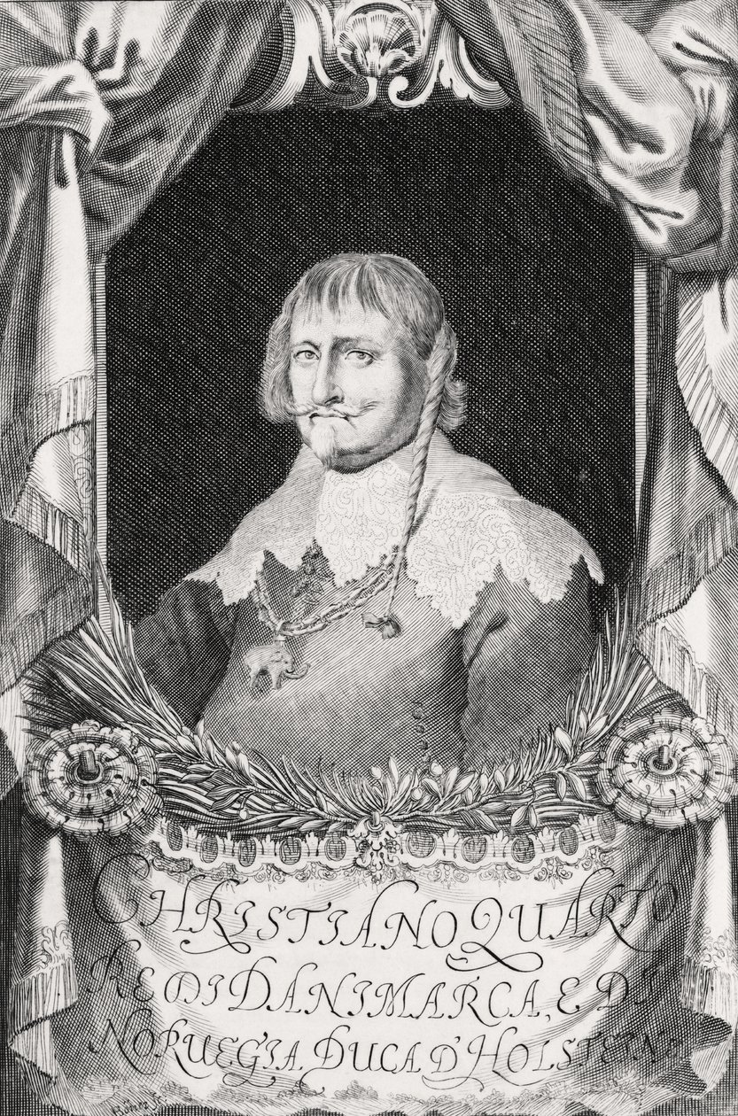 Christiaan IV van Denemarken door Johann Alexander Boener