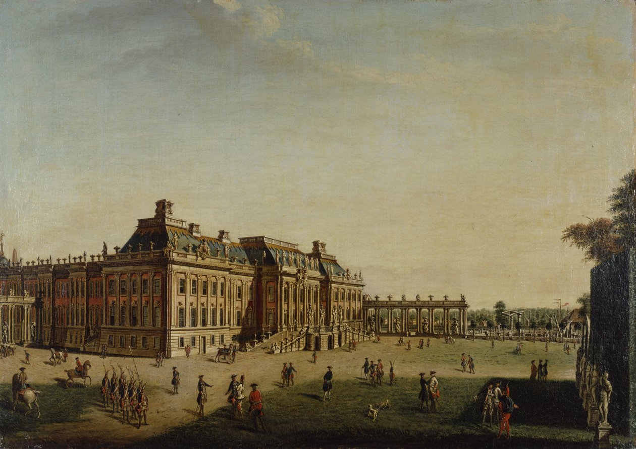 De tuinzijde van het stadskasteel, 1773 door Johann Friedrich Meyer