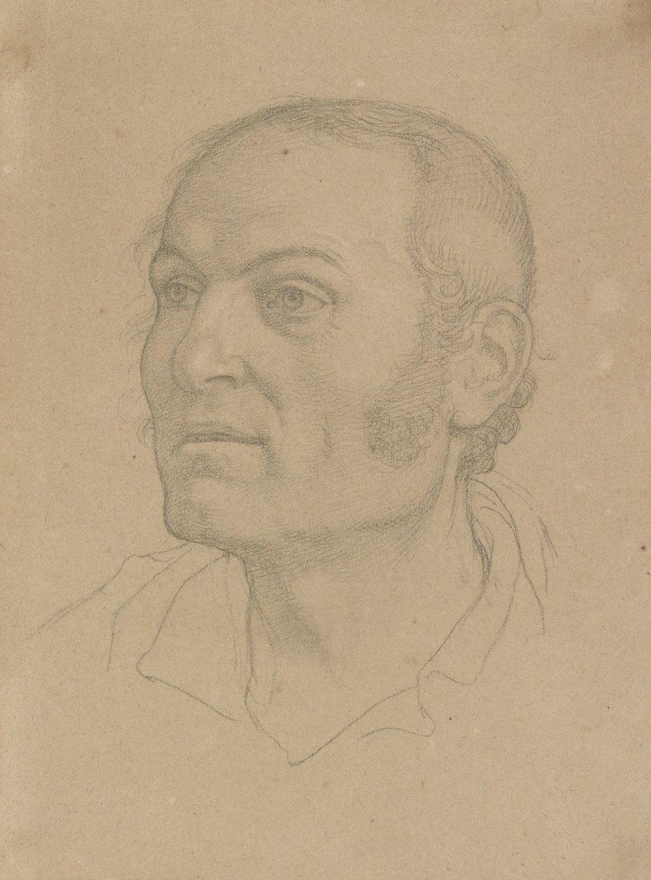 Hoofd van een man door Friedrich Overbeck