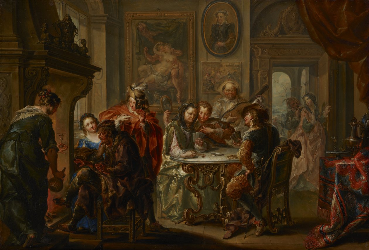 De genoegens van de seizoenen: Winter, c.1730 door Johann Georg Platzer