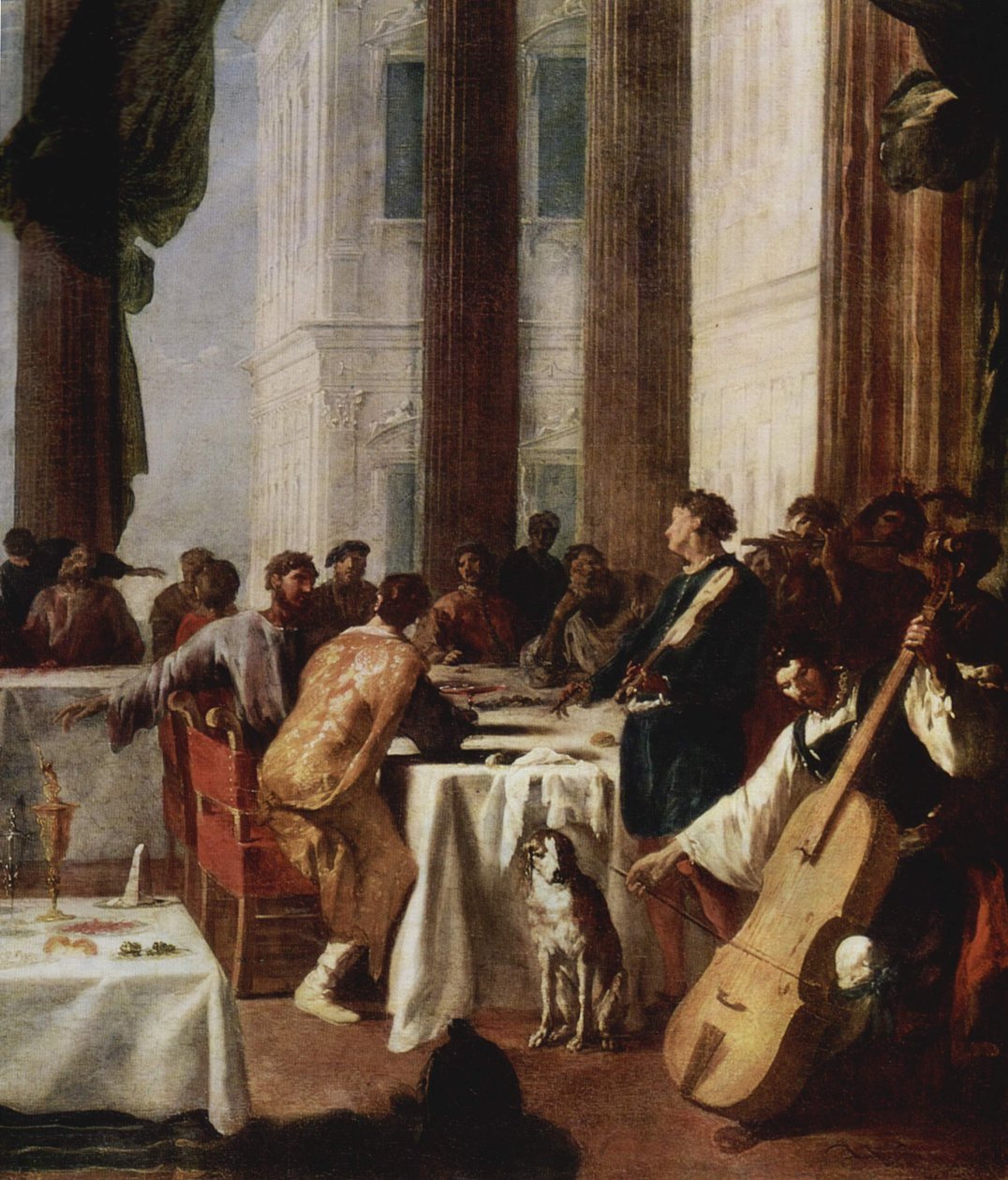 Bruiloft te Kana door Johann Heinrich Schönfeld