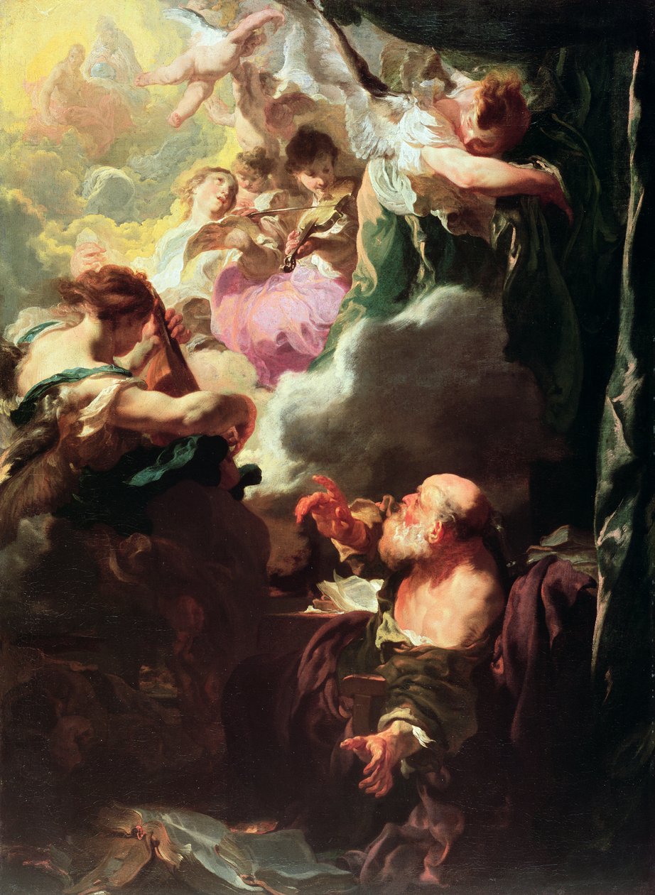 De extase van St. Paulus door Johann Liss or Lis or von Lys