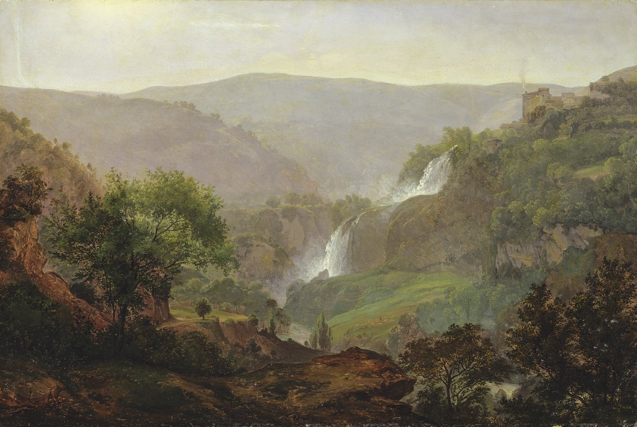 Waterval bij Tivoli door Johann Martin von Rohden