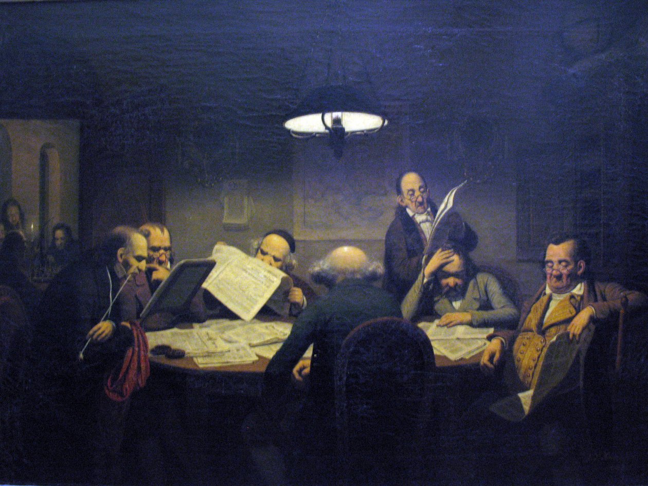 De leeszaal door Johann Peter Hasenclever