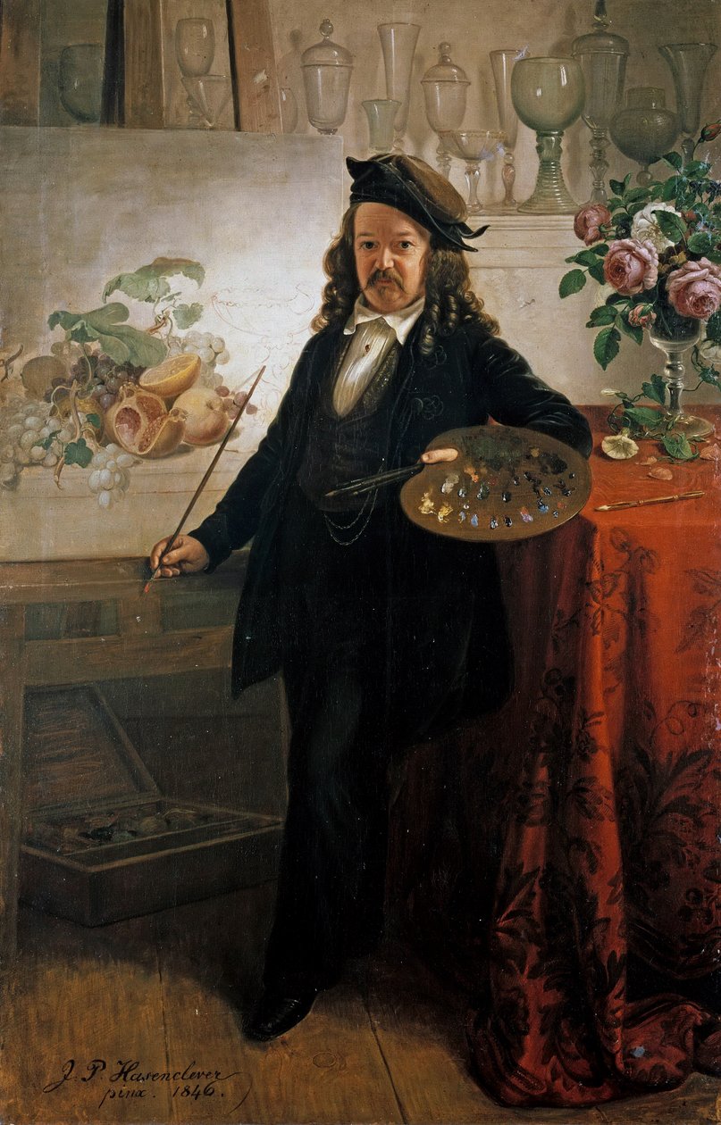 Portret van Johann Wilhelm Preyer door Johann Peter Hasenclever