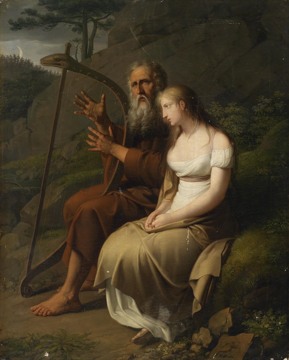 Ossian en Malvina door Johann Peter Krafft