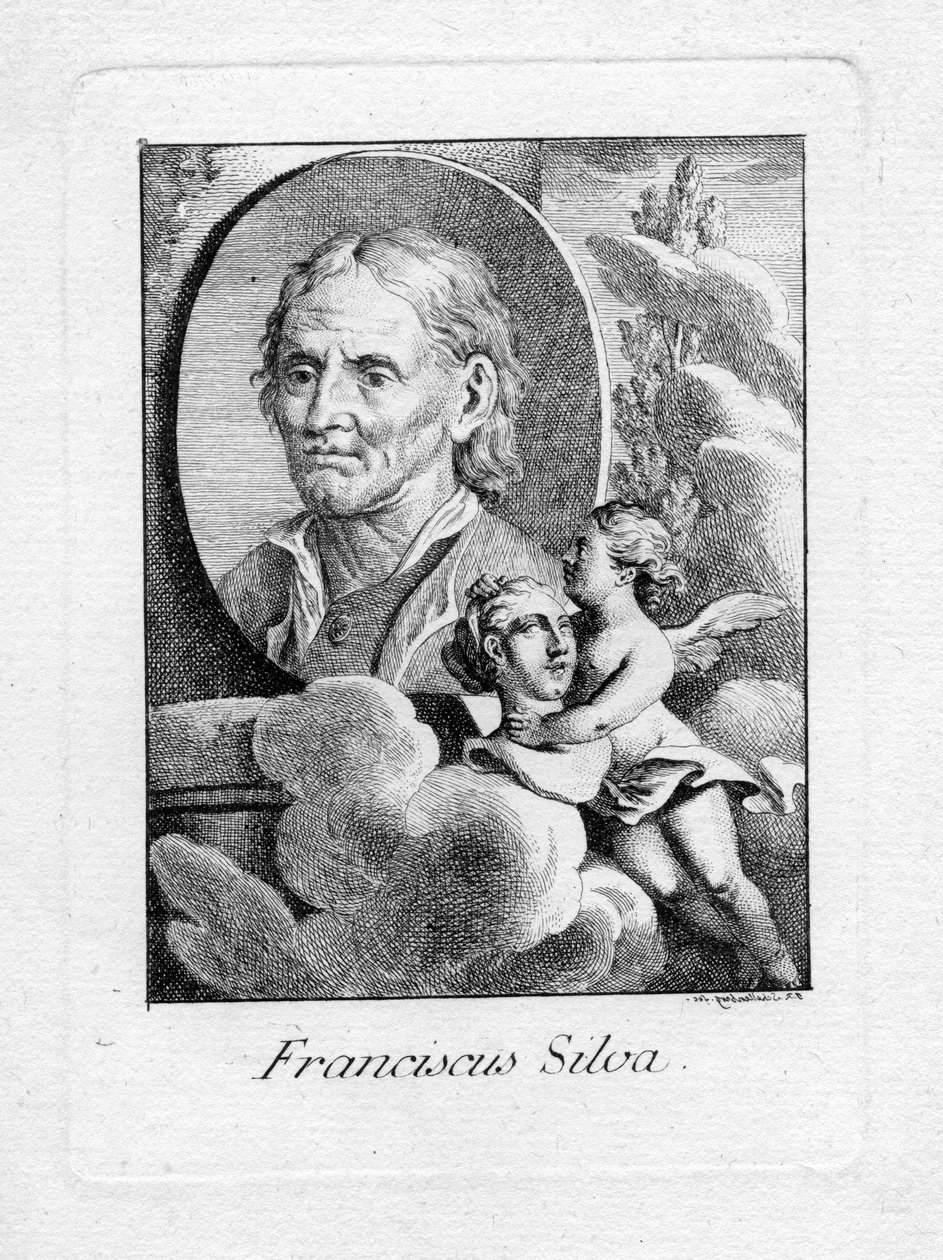 gegraveerd portret door Johann Rudolf Schellenberg
