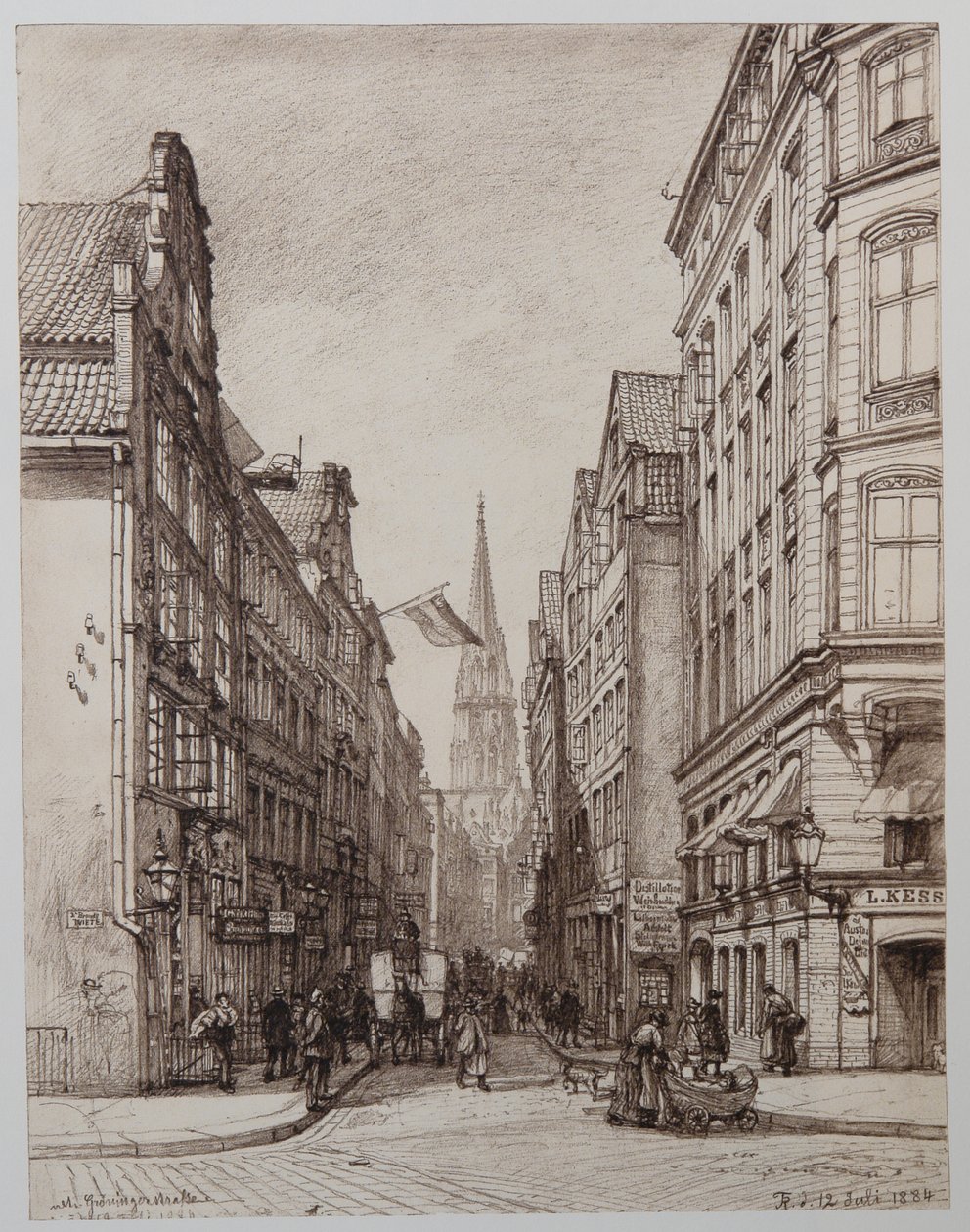 Alte-Gröningerstraße door Johann Theobald Riefesell