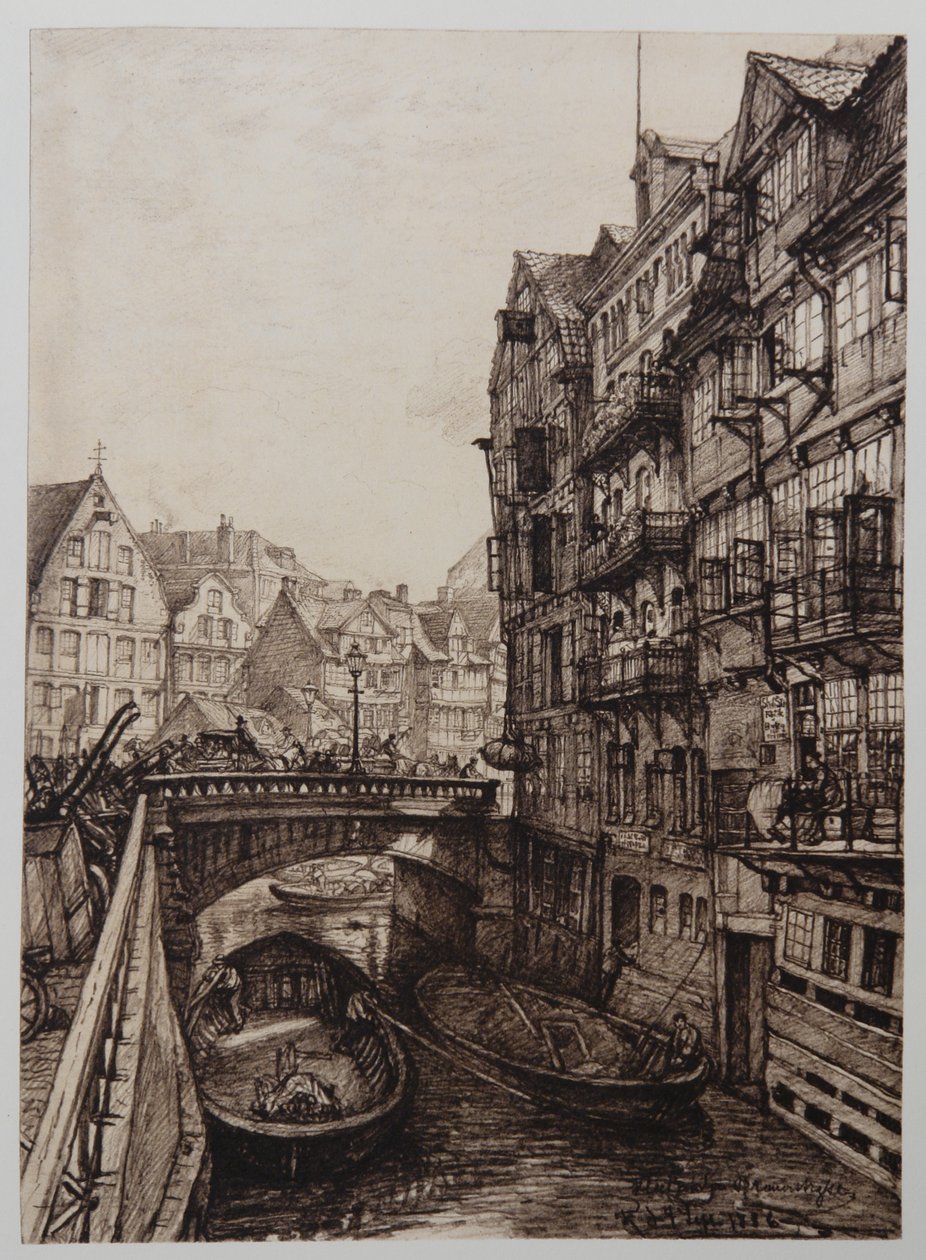 Fleet-an-der-Brauerstraße door Johann Theobald Riefesell