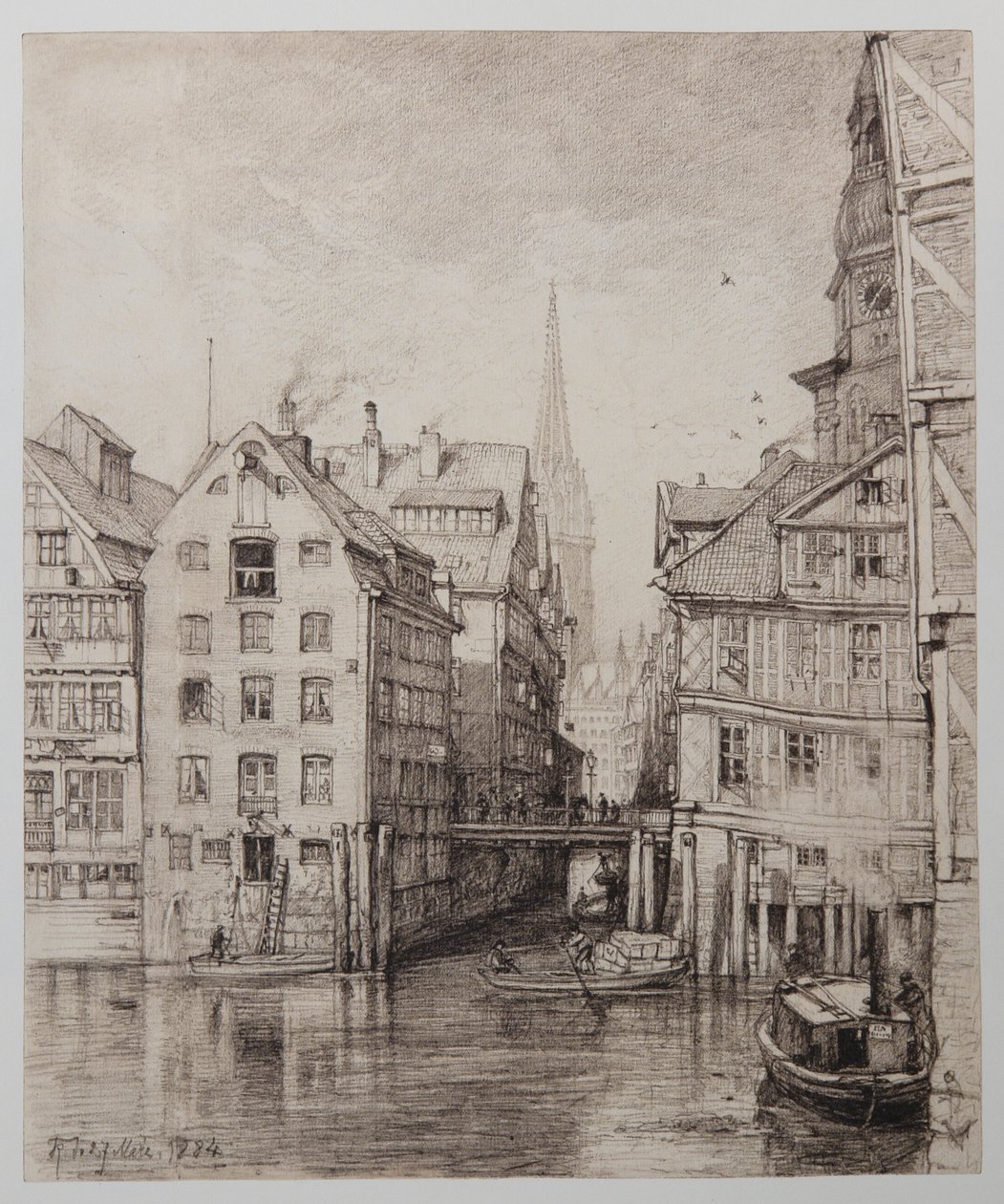 Fleet-beim-Steckelhörn door Johann Theobald Riefesell