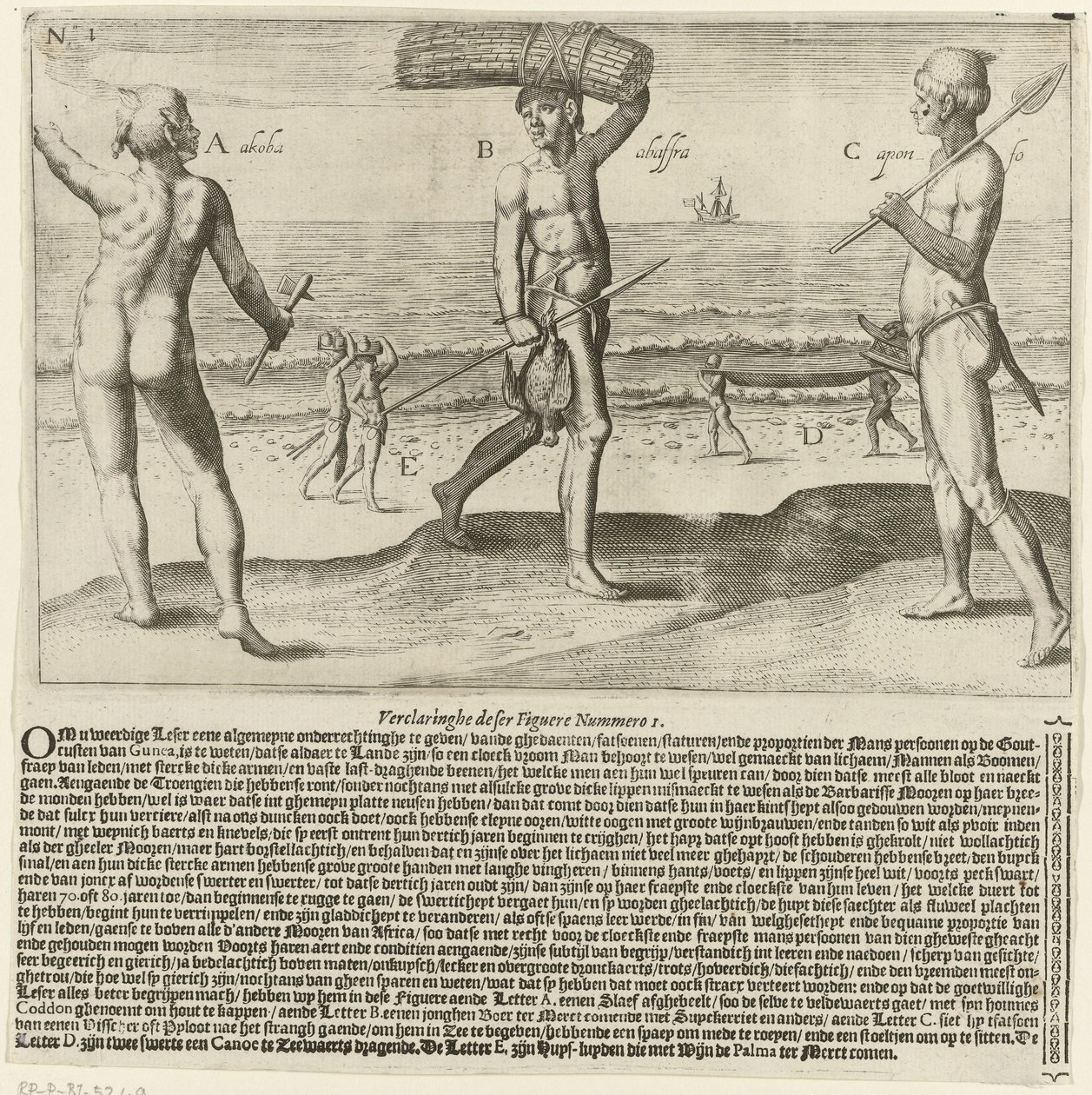 slaaf, boer en visser door Johann Theodor de Bry