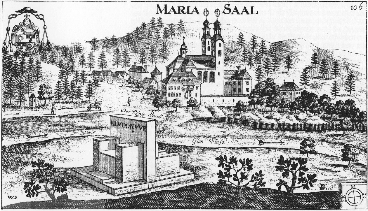Kasteel van Maria Saal in Maria Saal / Karinthië / Oostenrijk / Europese Unie door Johann Weikhard von Valvasor