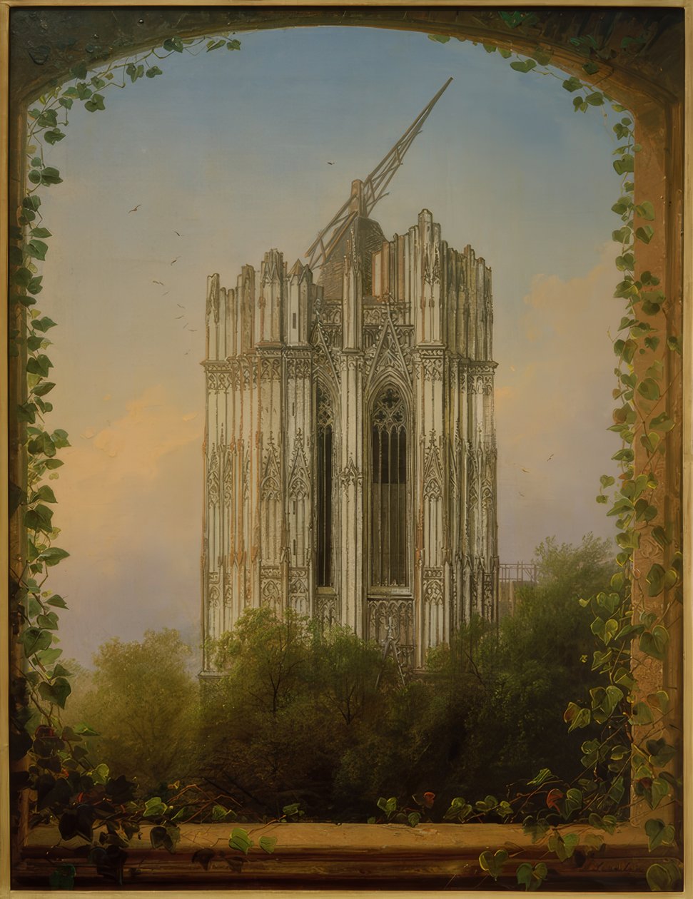 Onvoltooide zuidtoren door Johann Adolf Lasinsky