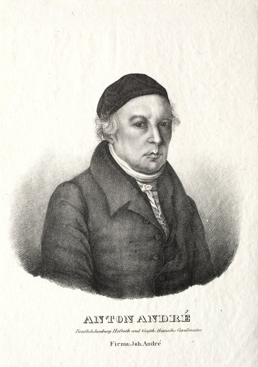 Portret van Anton André door Johann André