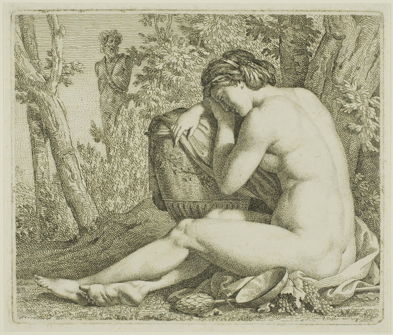 Rustende Bacchante door Johann August Nahl II