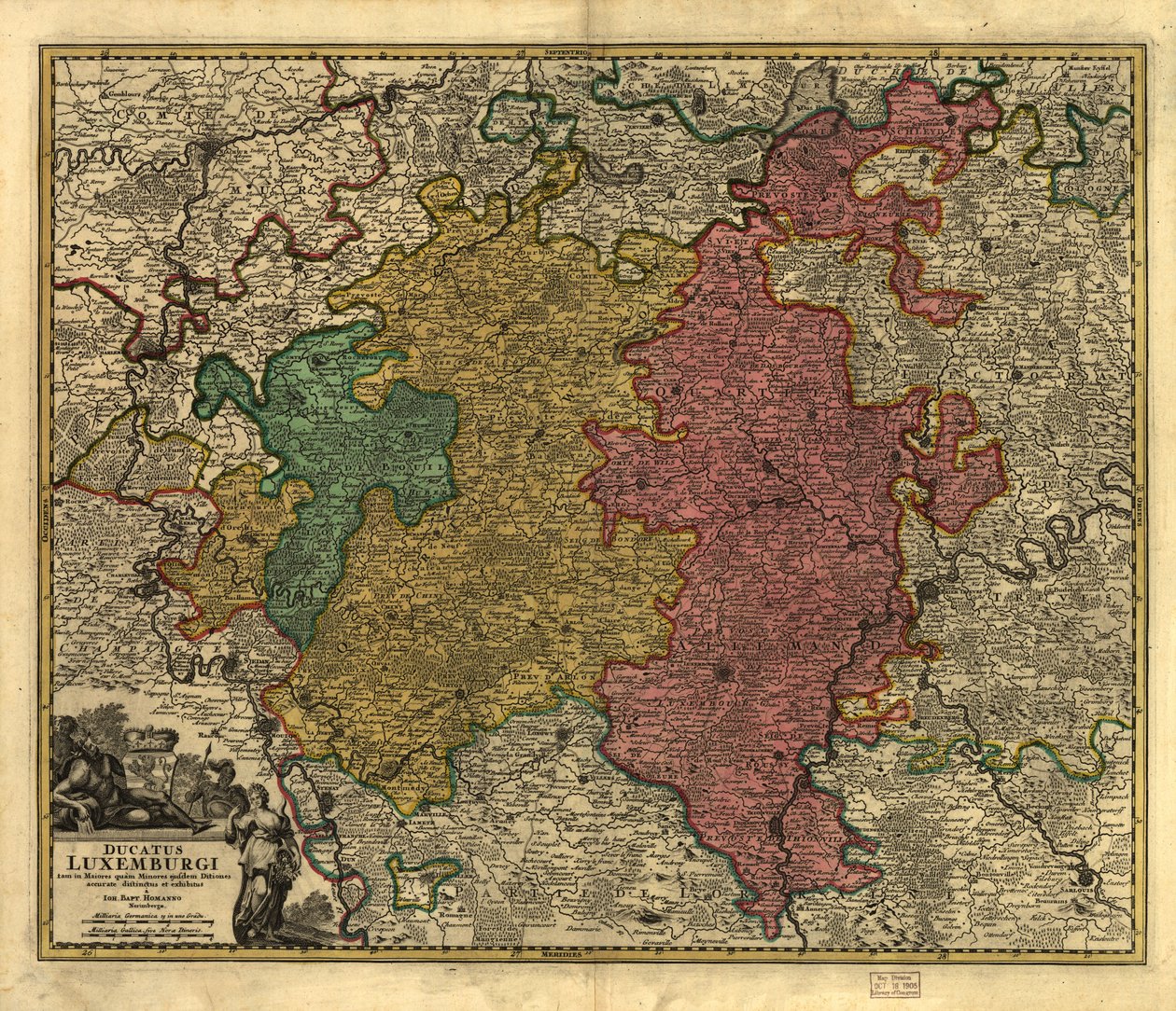 Ducatus Luxembourgi. LOC 99446214 door Johann Baptist Homann