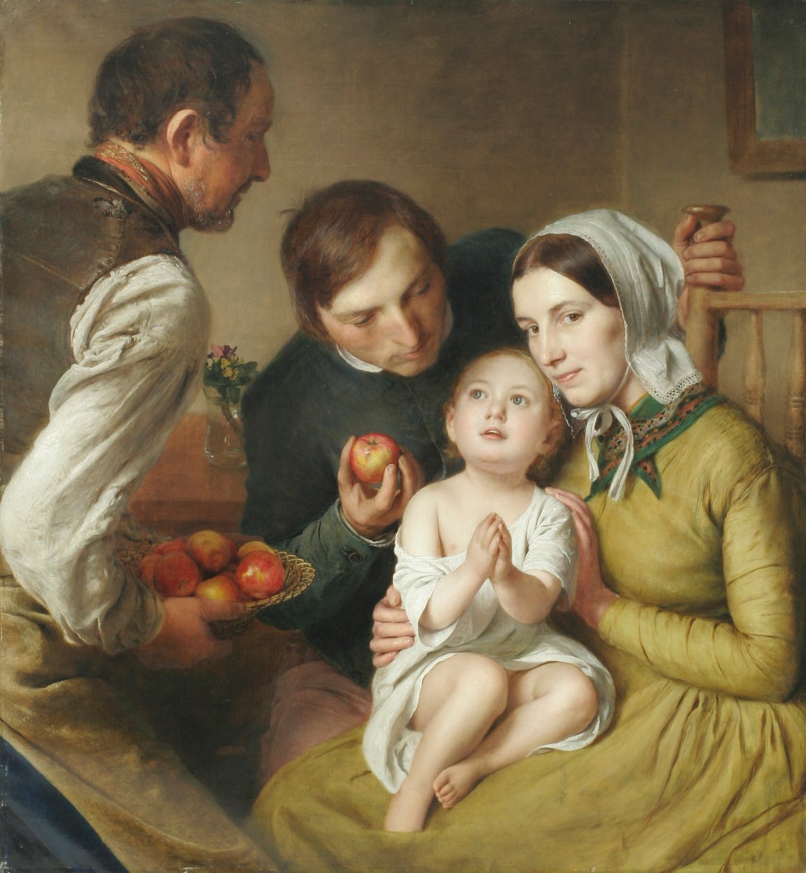 Het leren bidden (Familie Reiter) door Johann Baptist Reiter