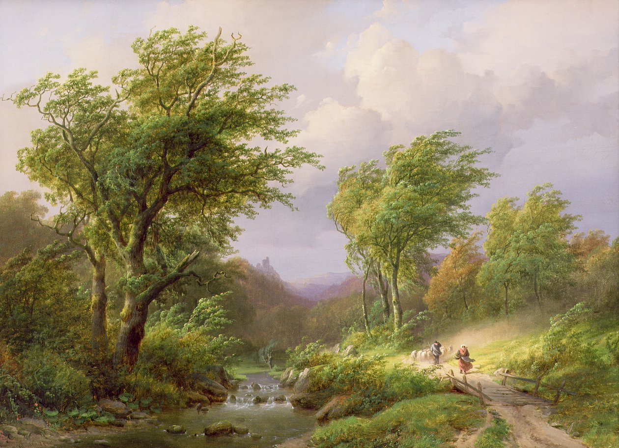 Een zomerse dagbries door Johann Bernard Klombeck