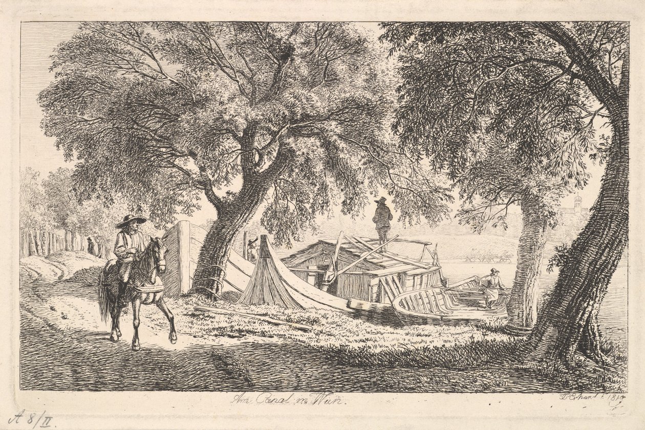 Op het Kanaal in Wenen door Johann Christian Erhard