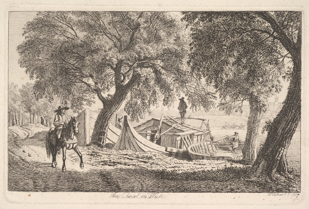 Op het kanaal in Wenen door Johann Christian Erhard