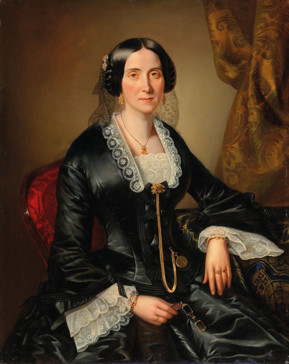 Mayer - Portret Johanna Bujatti door Johann Christian Mayer
