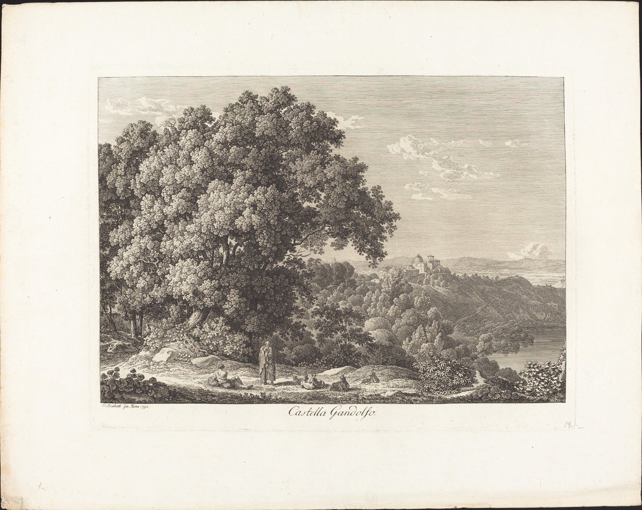 Castel Gandolfo door Johann Christian Reinhart