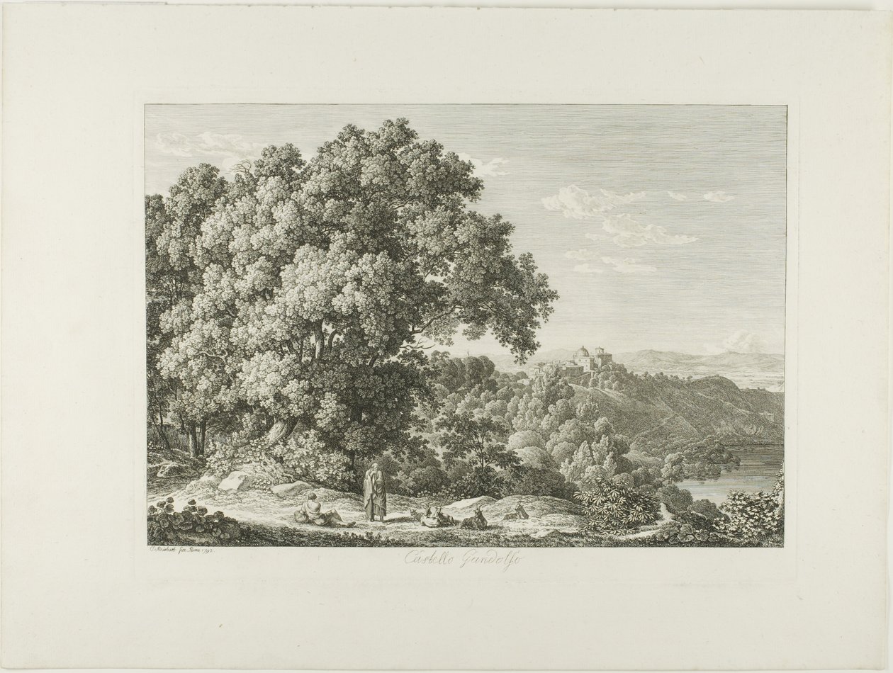 Kasteel Gandolfo door Johann Christian Reinhart