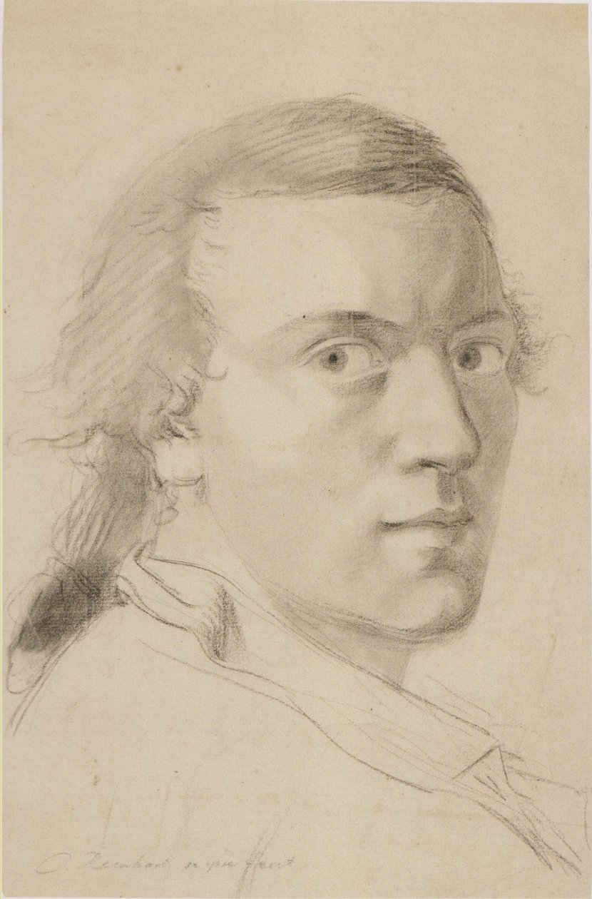 J C Reinhart Selfportrait 1786 door Johann Christian Reinhart