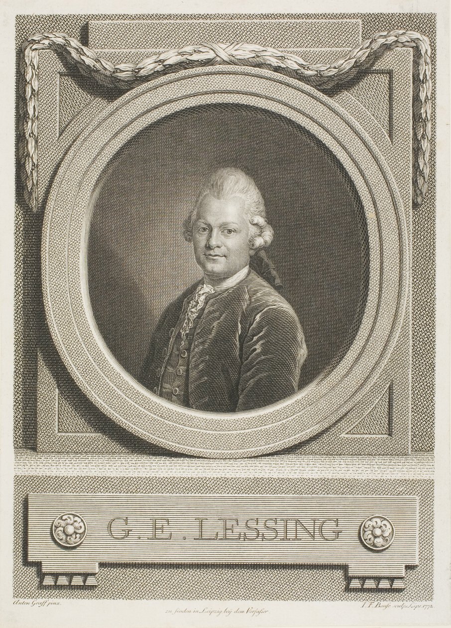 G.E. Lessing door Johann Friedrich Bause