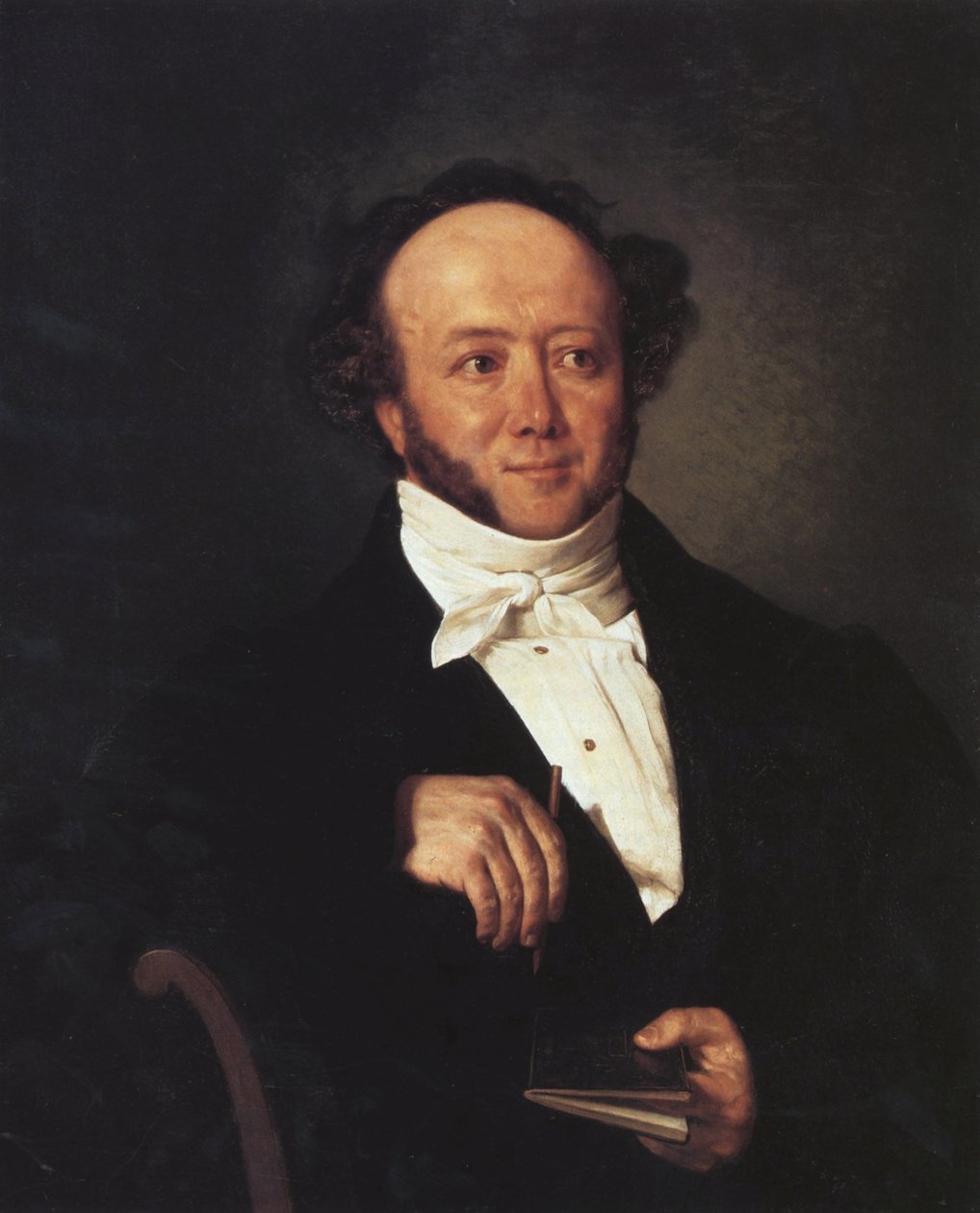 Portret van Albert Bitzius (1797-1854). door Johann Friedrich Dietler