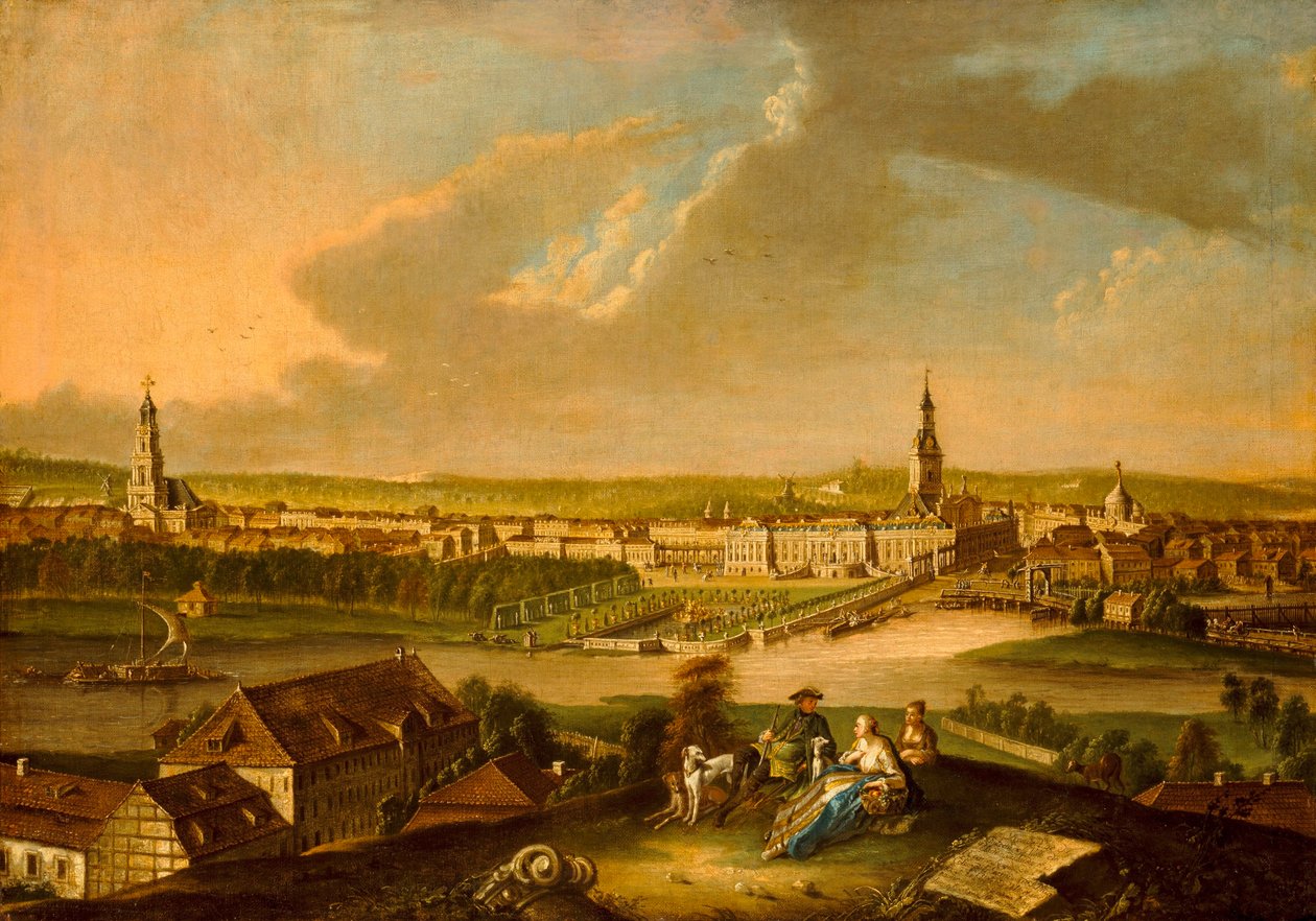 Duits: Potsdam vanaf de Brauhausberg, Seconde Vue door Johann Friedrich Meyer