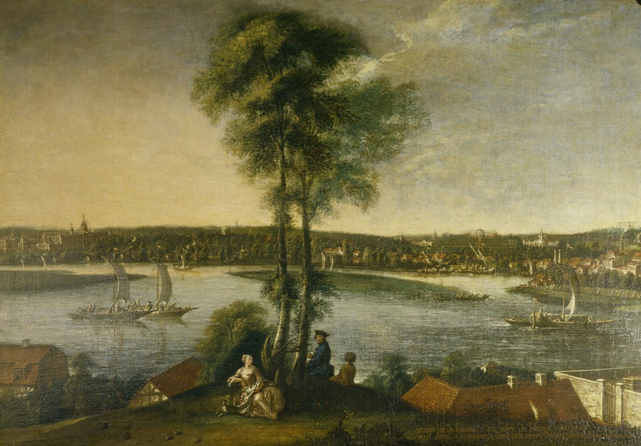 Potsdam, Paleispark Sanssouci vanaf de Brauhausberg door Johann Friedrich Meyer