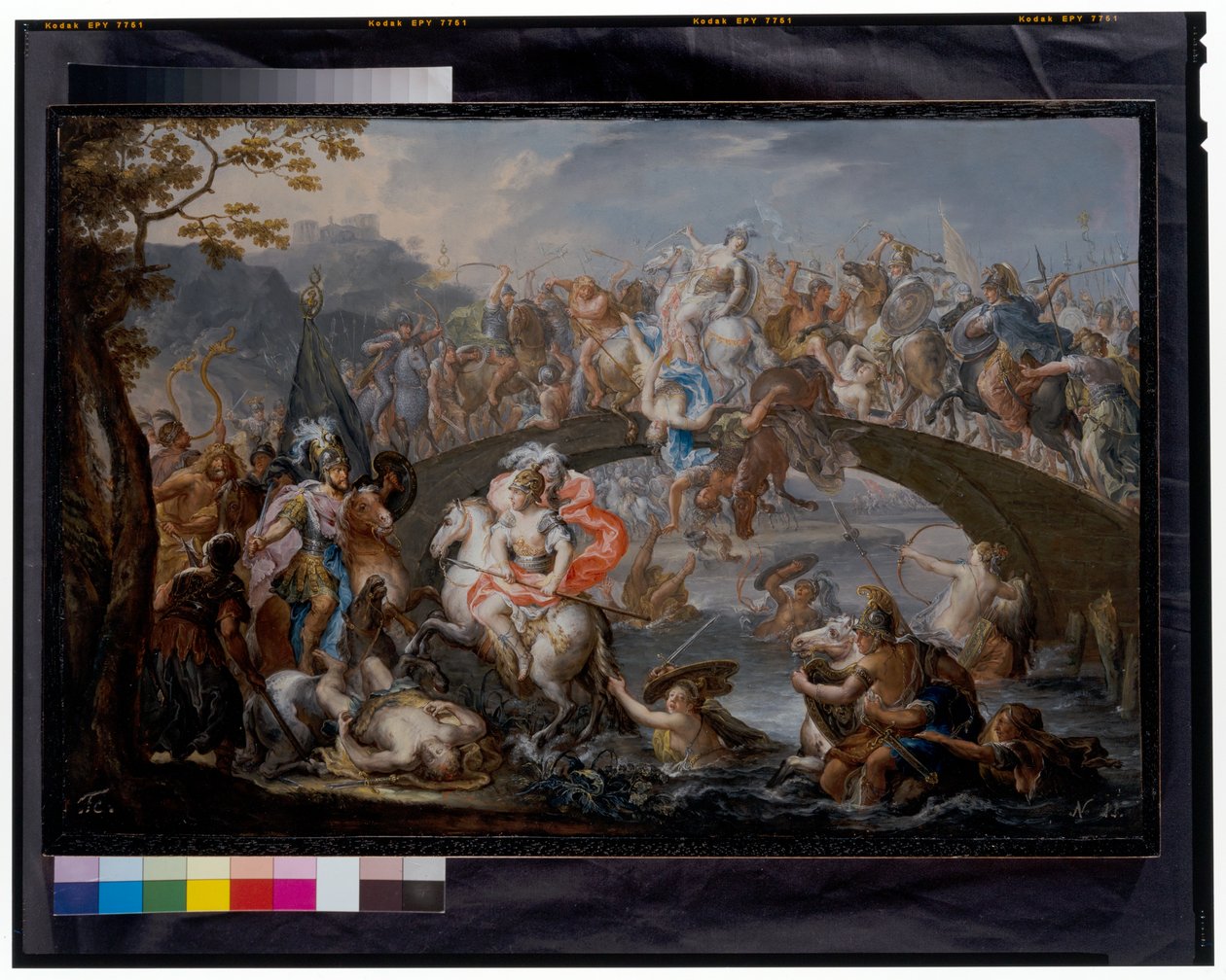 De slag van de Amazonen door Johann Georg Platzer
