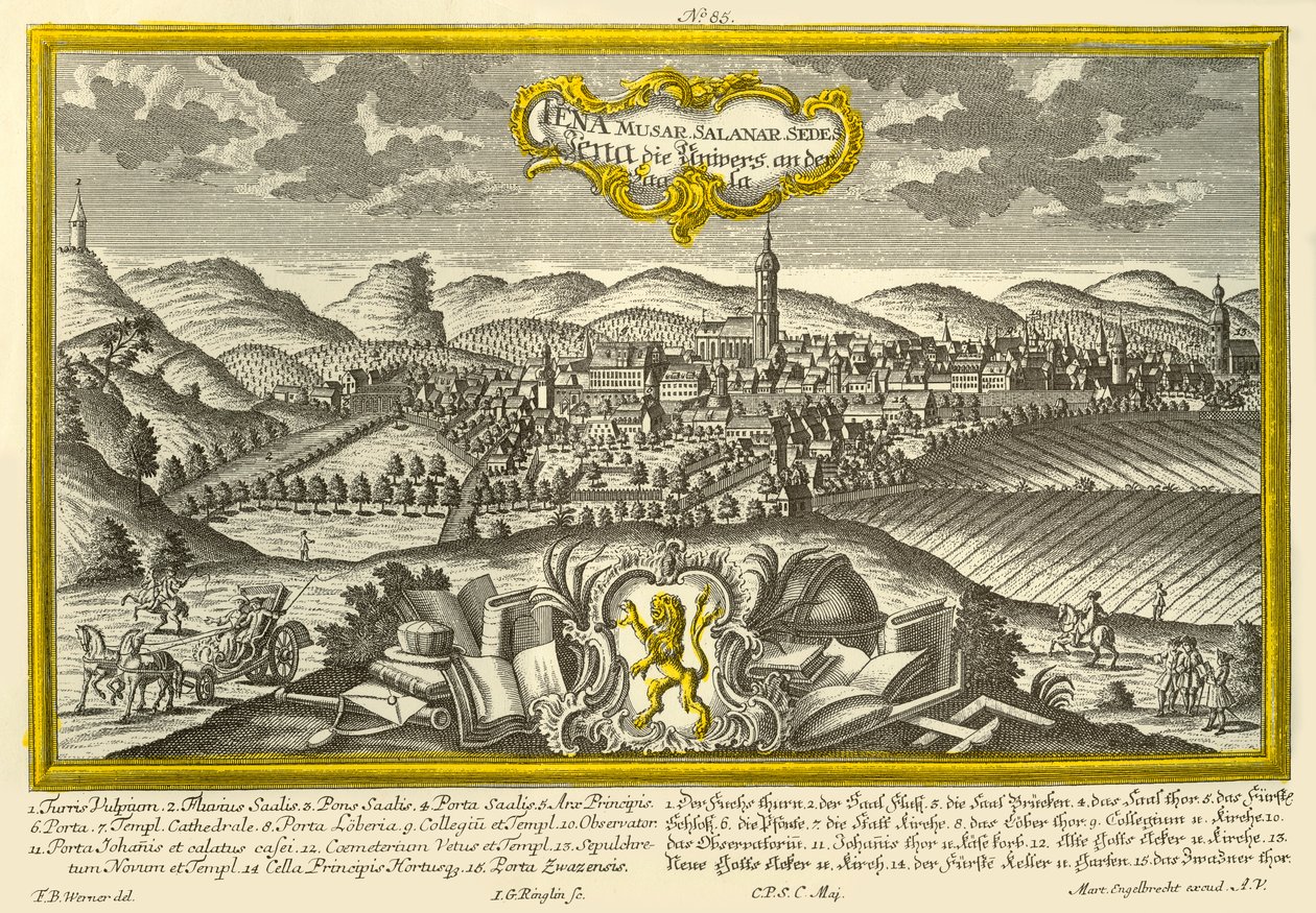 Jena, ca. 1740 door Johann Georg Ringlin