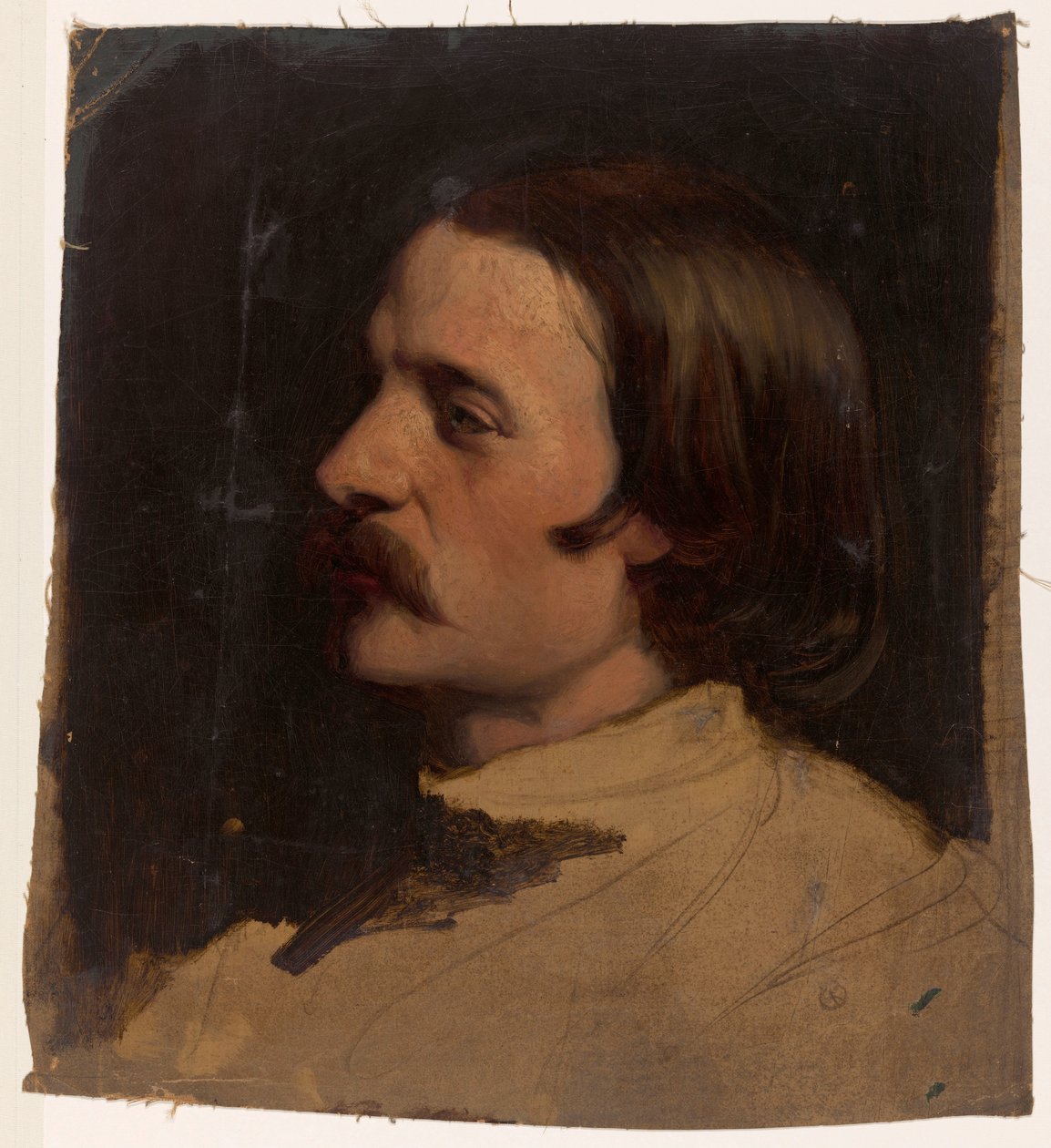 Studiekop naar links door Johann Georg Schwartze
