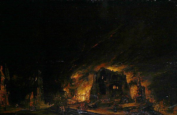 Vuur, ca. 1760 door Johann Georg Trautmann