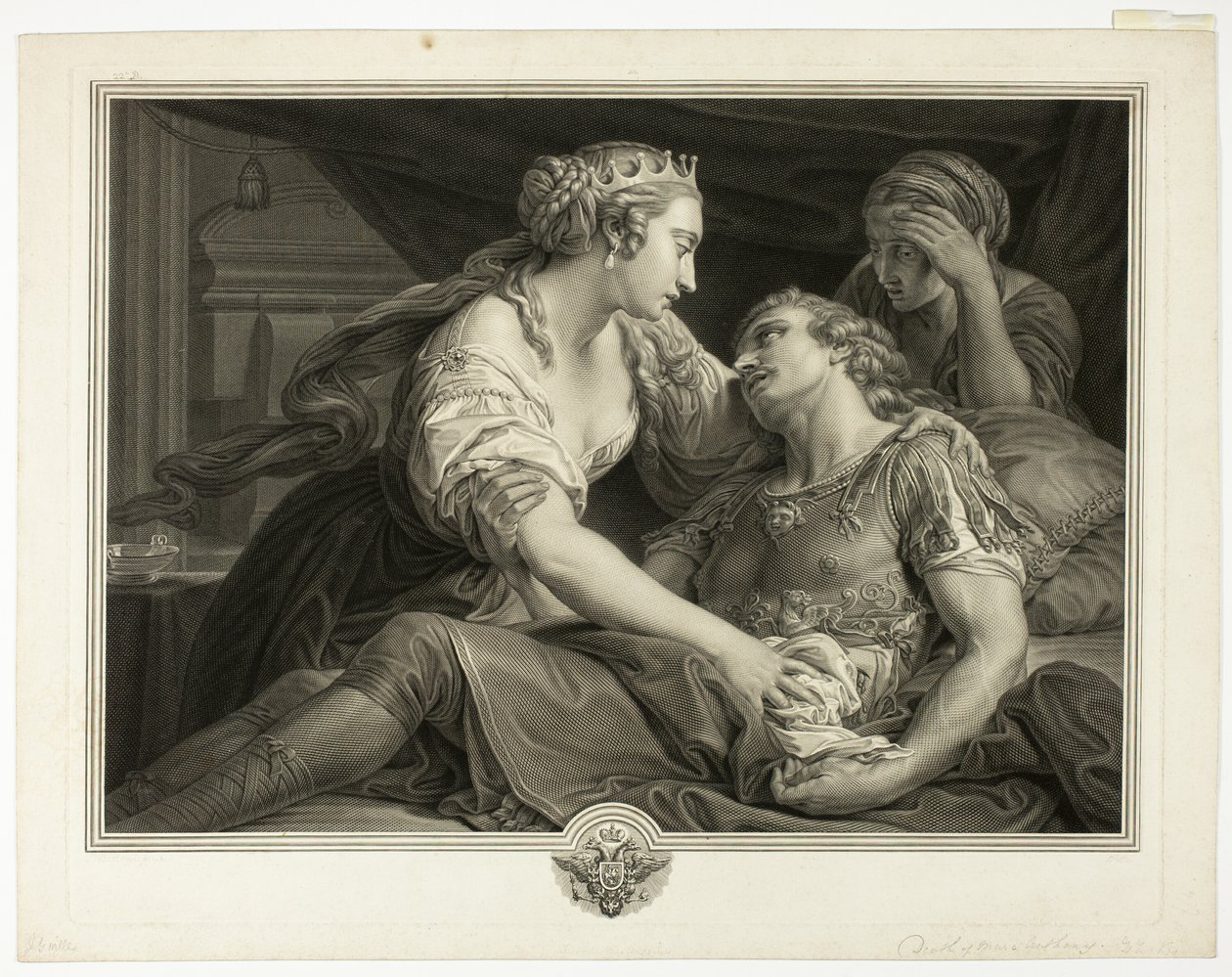 Dood van Marcus Antonius door Johann Georg Wille