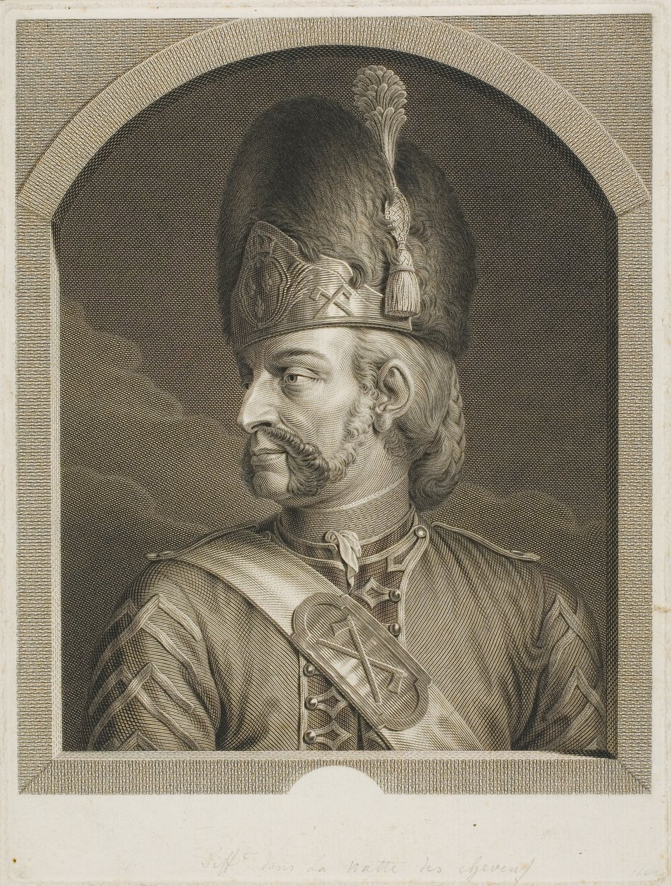 Sappeur van de Zwitserse Garde door Johann Georg Wille