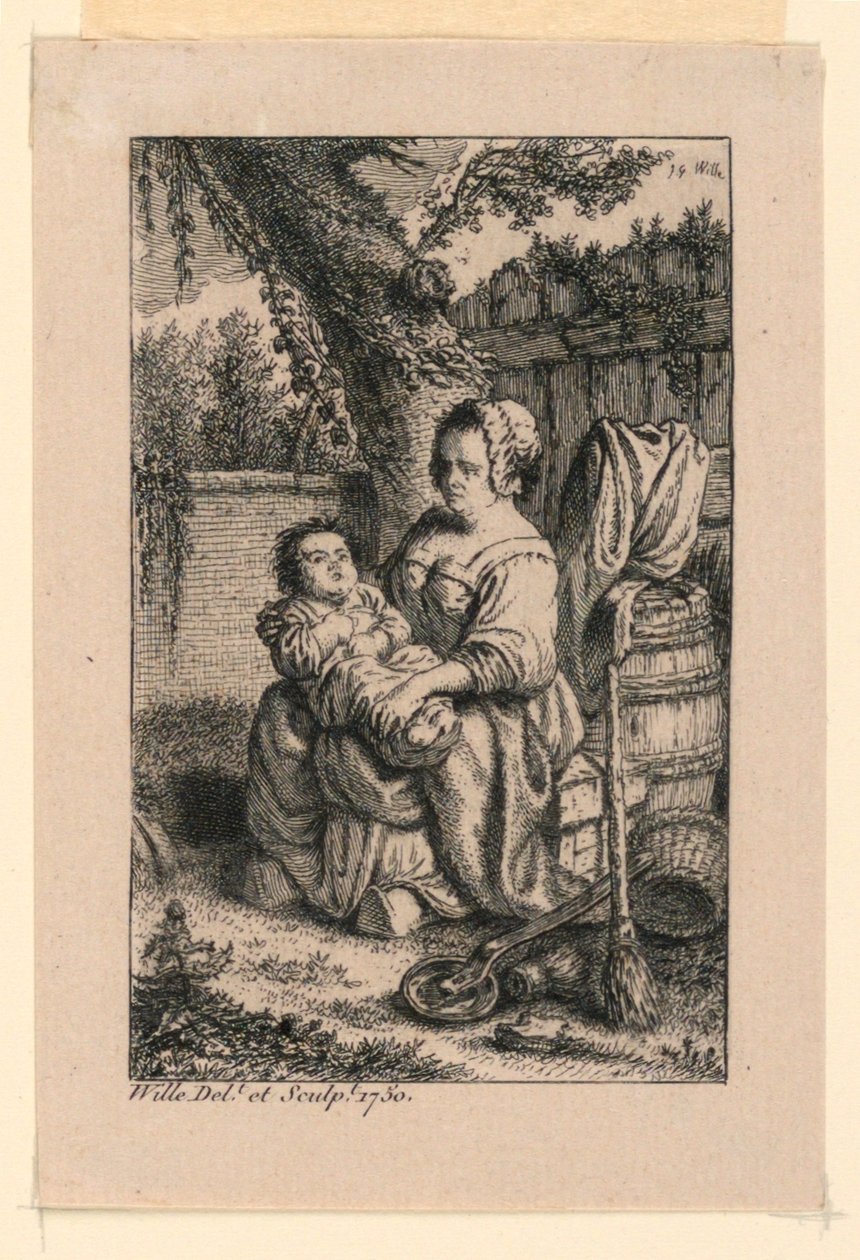 De verpleegster door Johann Georg Wille