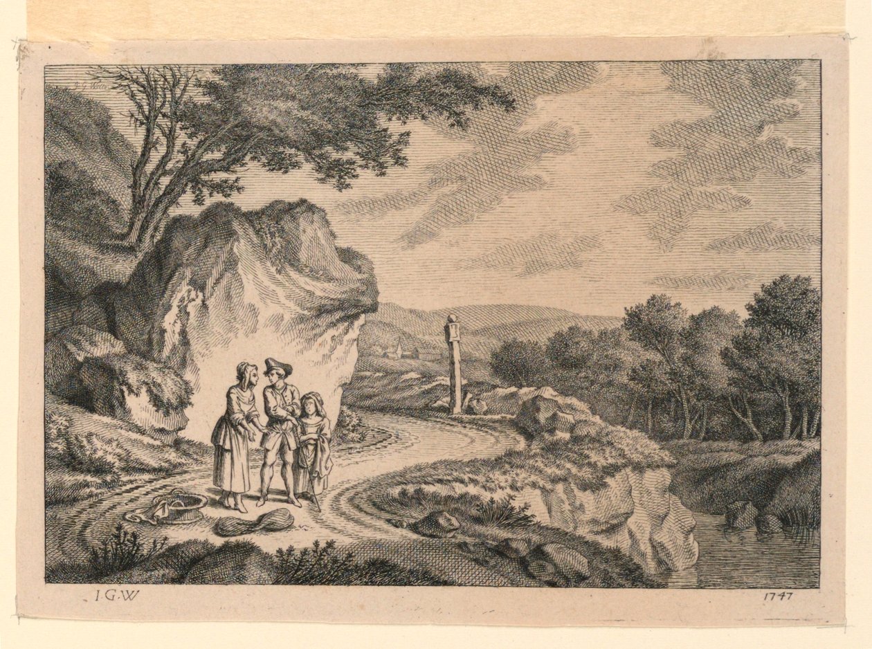 De kronkelende weg door Johann Georg Wille