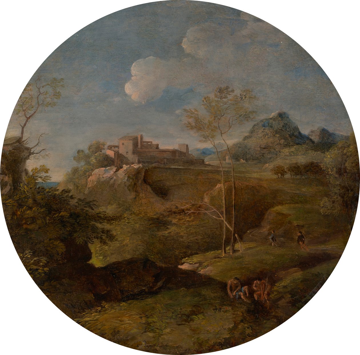 Ideaal landschap door Johann Georg von Dillis